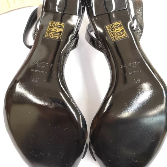 LANVIN Leather Ankle Strap Sandals US9 EU39 Rear Zip Made in Italy - Picture 5 of 7